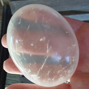 Selenite Palm Stone